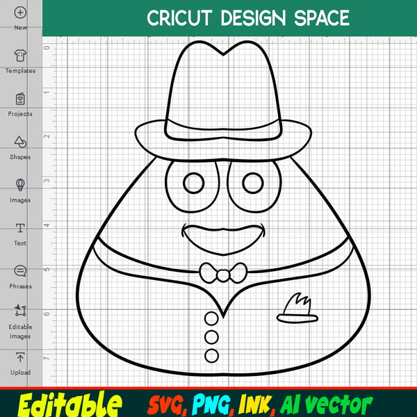 Pou To Color Editable Pou SVG, Pou Png, Coloring Pages Creepy Pou Printab - Inspire ...