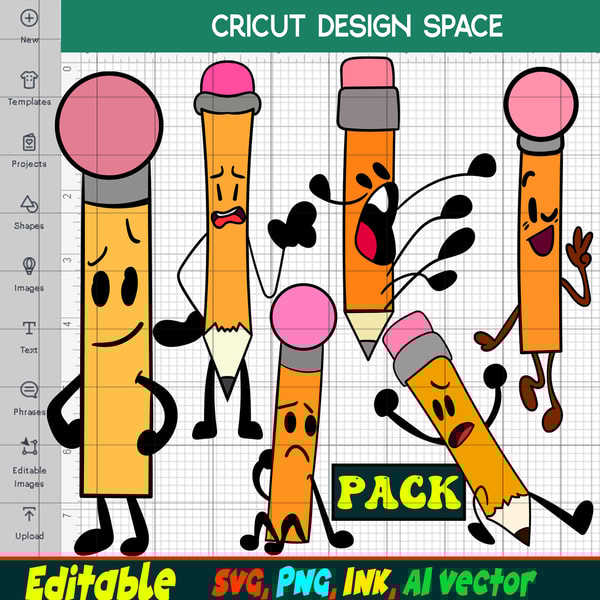 Editable bfdi Match SVG,bfdi Match PNG, bfdi Match Ink Color - Inspire ...