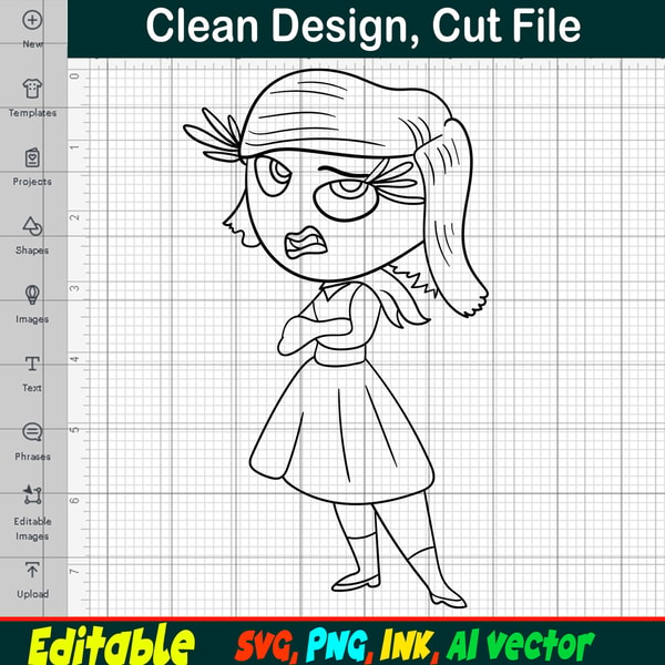 Inside out 2 Disgust SVG,Disgust Sticker Png Printable, Colo | Inspire ...