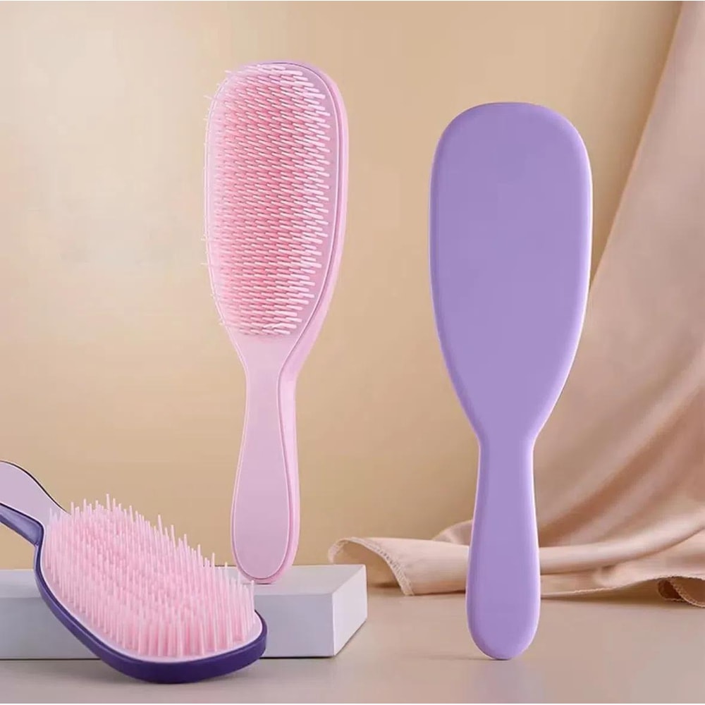SoftFlex Detangling Comb For Curly Straight Hair Wet Or Dry Scalp Massage Wide Tooth Comb 0