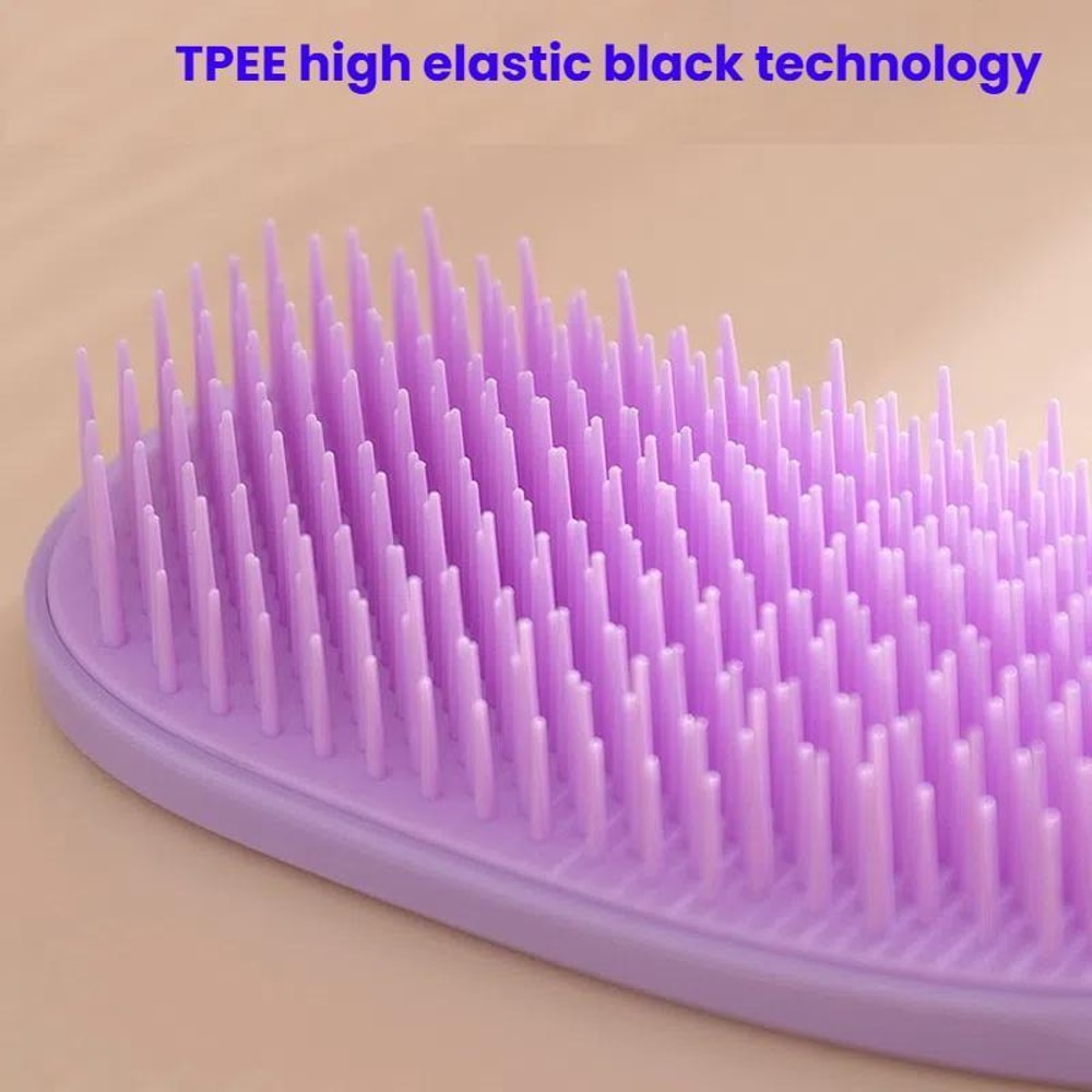 SoftFlex Detangling Comb For Curly Straight Hair Wet Or Dry Scalp Massage Wide Tooth Comb 3