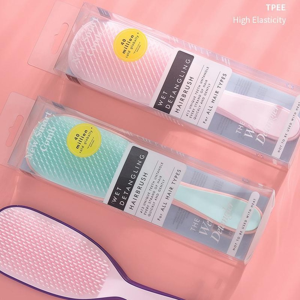 SoftFlex Detangling Comb For Curly Straight Hair Wet Or Dry Scalp Massage Wide Tooth Comb 5