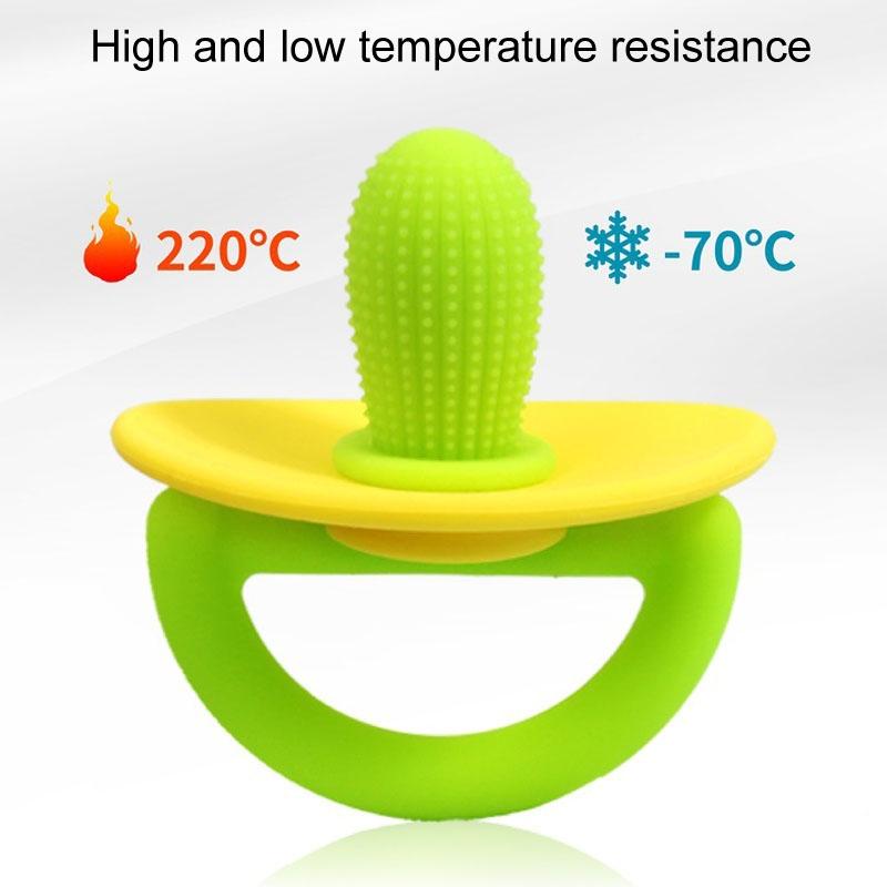 Silicone Cactus Baby Teether Food Grade Gum Massager Toy 2
