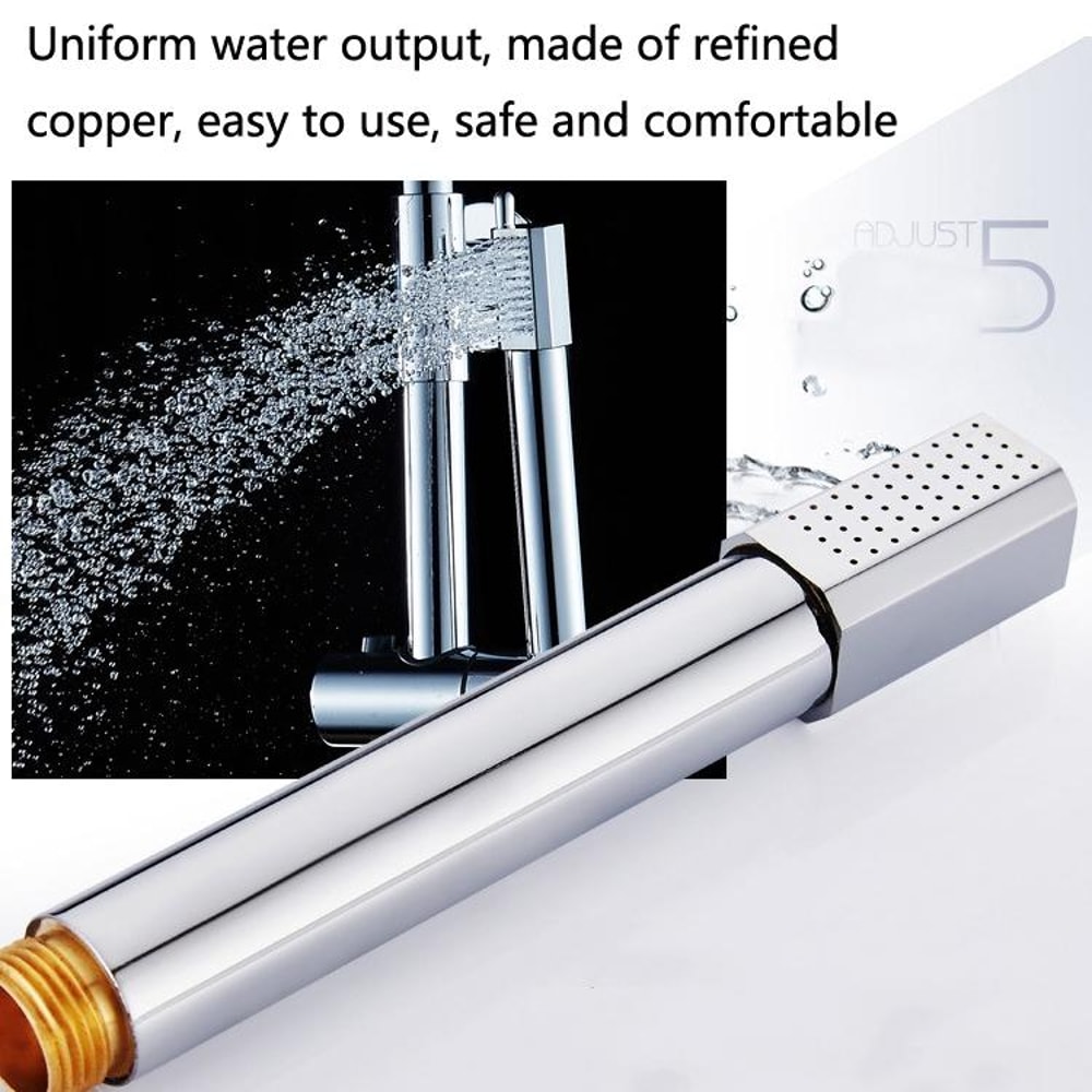 High Pressure Shower Head Square Brass Handheld Shower Head 4