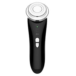 ultrasonic ion facial beauty wand with red blue light and warm massage