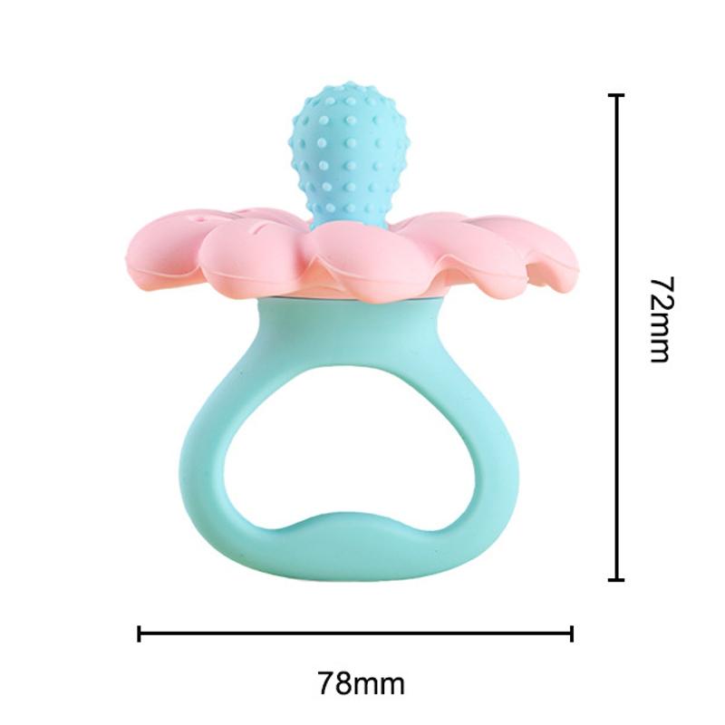 Flower Silicone Baby Teether Gum Massager Toy 4