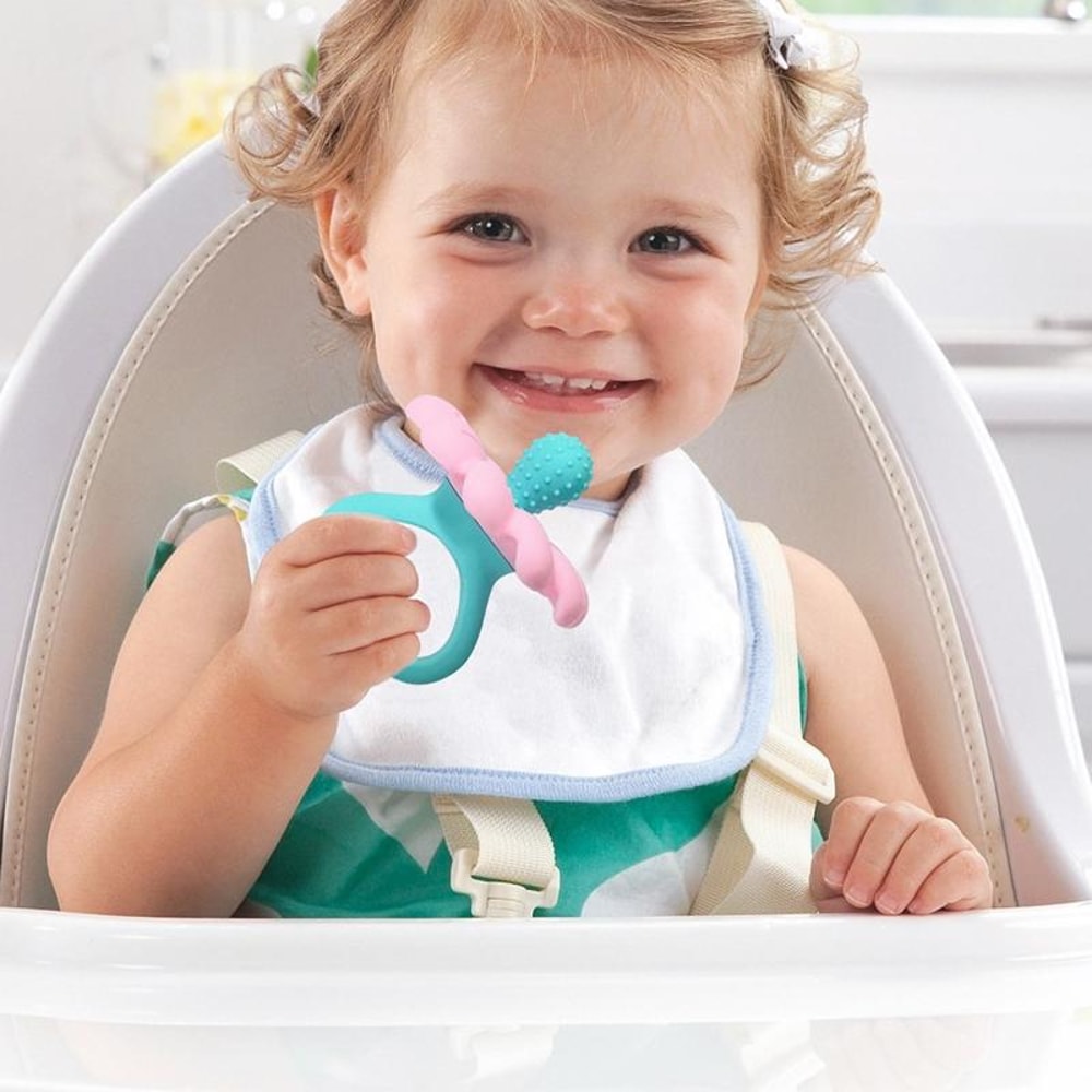 Flower Silicone Baby Teether Gum Massager Toy 3