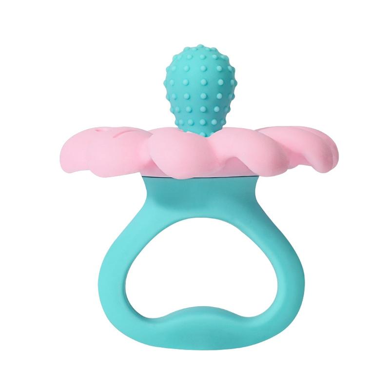 Flower Silicone Baby Teether Gum Massager Toy 1