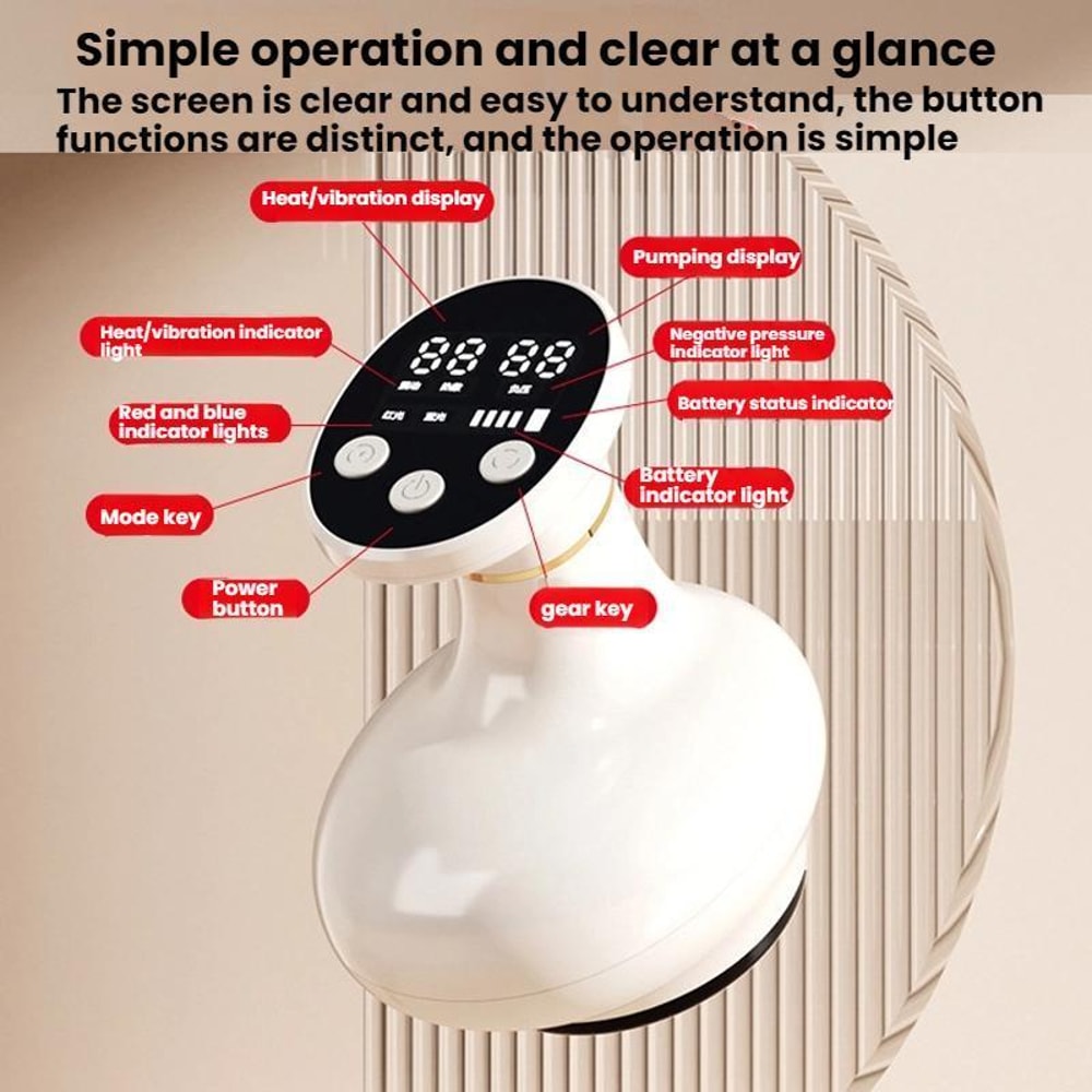 Electric Cupping Massager With Heat And Scraping Tool 3