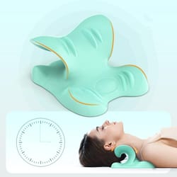 cervical traction pillow neck stretcher and acupressure support massager