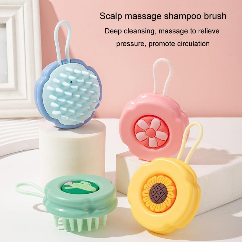 Kids Silicone Scalp Massager Shampoo Brush For Gentle Hair Washing 2
