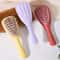Leaf Shampoo Brush Massager With Silicone Coarse Teeth Handle 0
