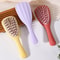 Leaf Shampoo Brush Massager With Silicone Coarse Teeth Handle 0