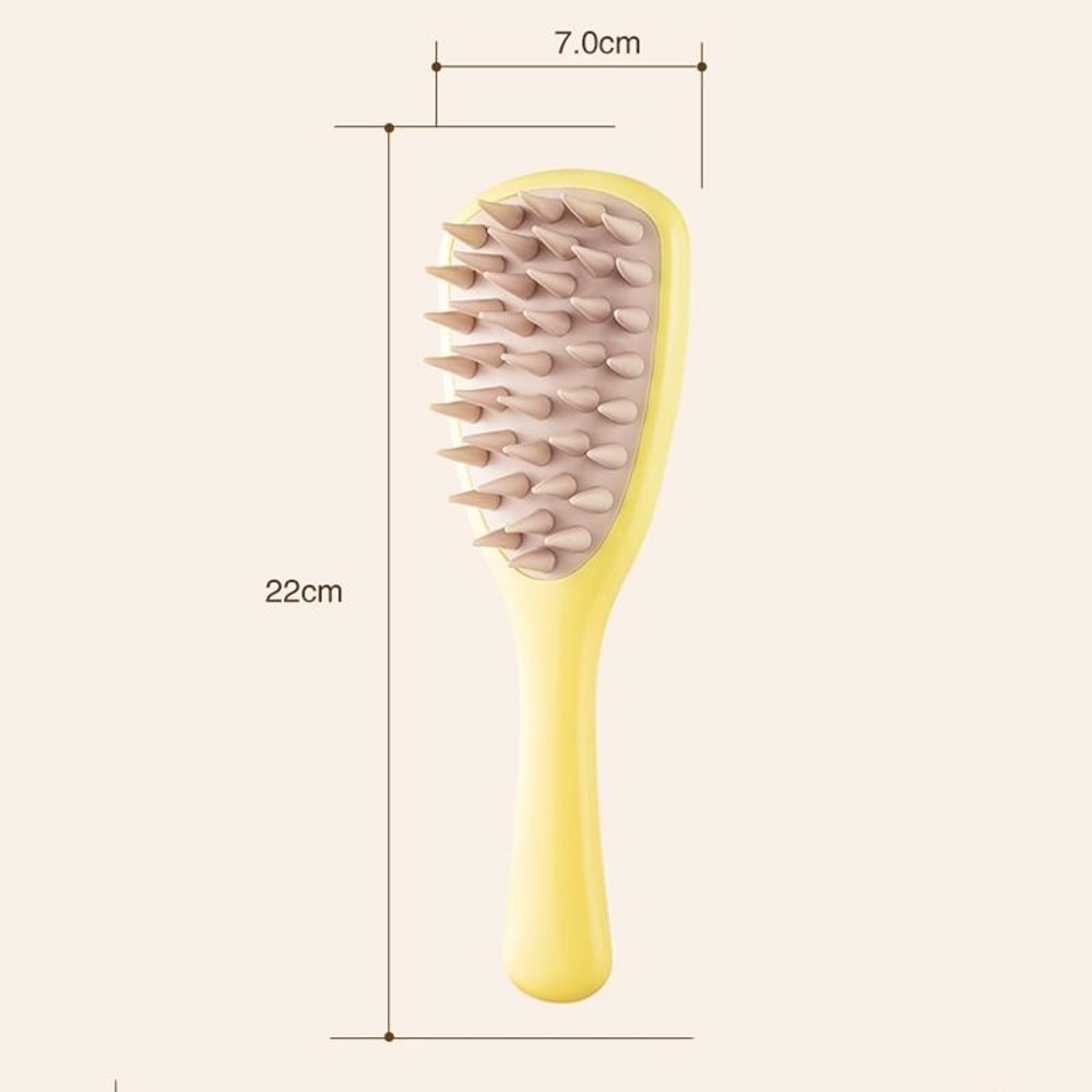 Leaf Shampoo Brush Massager With Silicone Coarse Teeth Handle 7