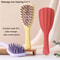 Leaf Shampoo Brush Massager With Silicone Coarse Teeth Handle 1