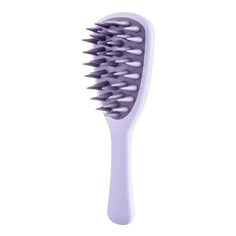 Leaf Shampoo Brush Massager With Silicone Coarse Teeth Handle 10