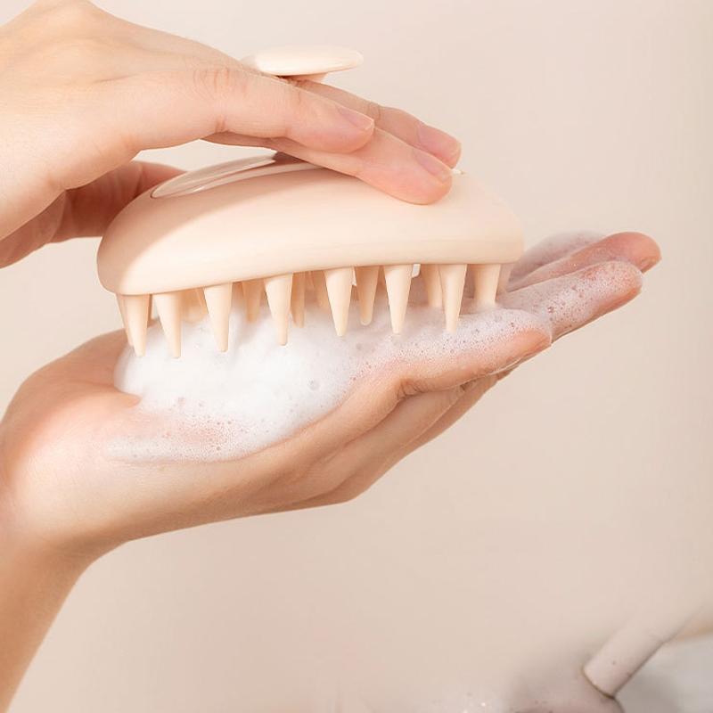 Silicone Scalp Massager Shampoo Brush For Wet Dry Hair Care 3