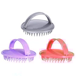 scalp massage brush and shampoo brush for scalp cleaning purple