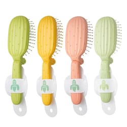 portable folding comb with air cushion scalp massage teeth