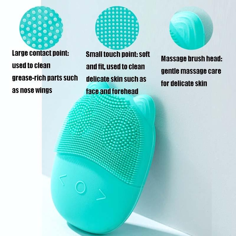 Waterproof Silicone Facial Cleanser With Ultrasonic Massage 3