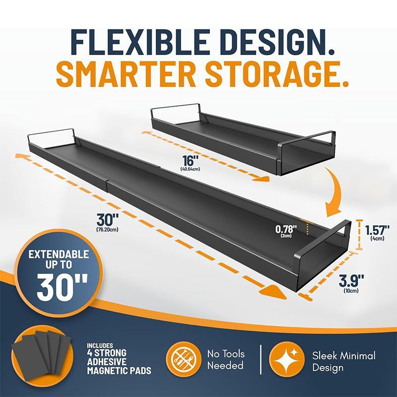 Adjustable Magnetic Stove Shelf And Kitchen Seasoning Rack 7