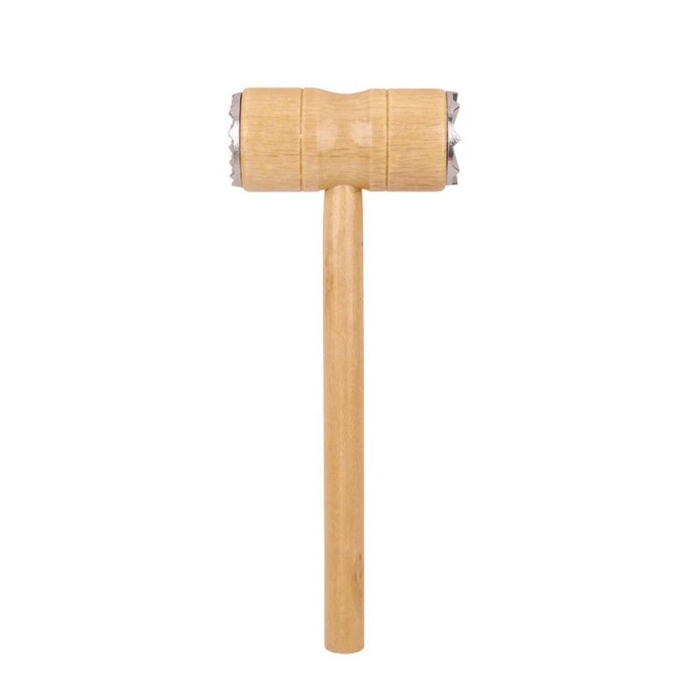 Double Sided Meat Tenderizer Hammer With Wooden Handle 0