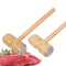 Double Sided Meat Tenderizer Hammer With Wooden Handle 2