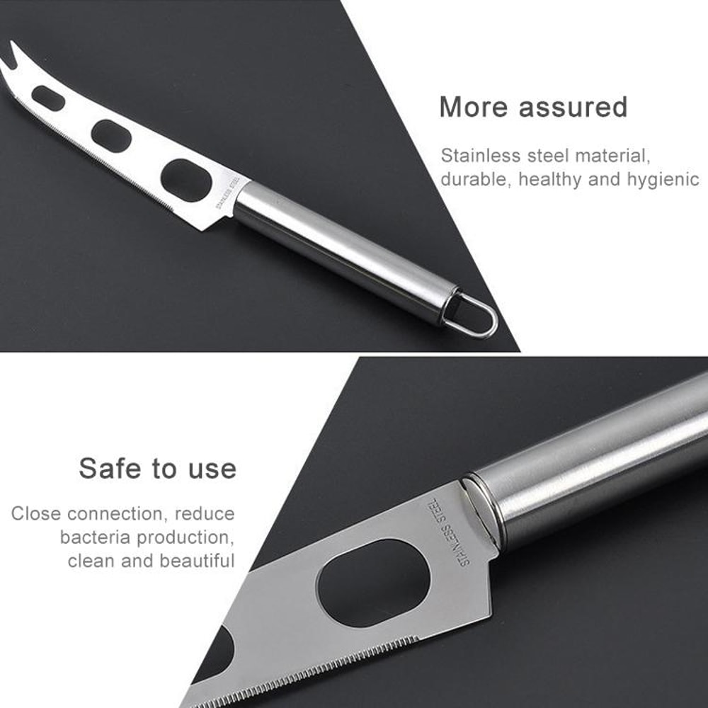 Stainless Steel Cheese Knife With Fork Tip 4