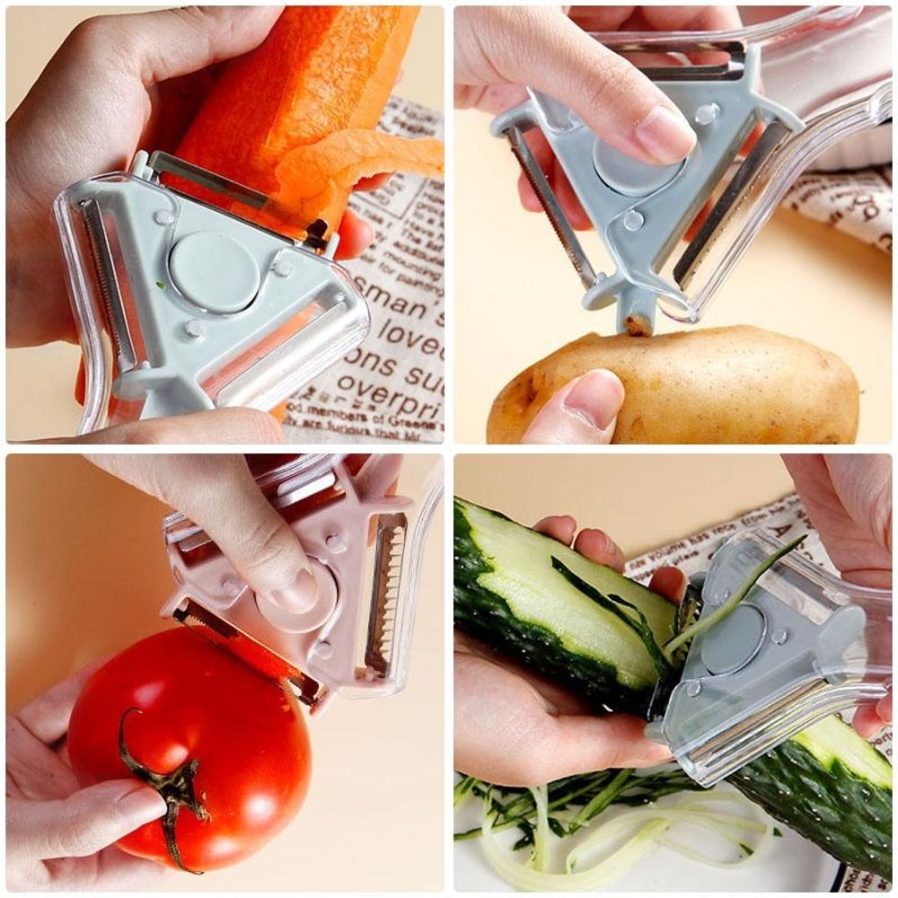 Vegetable And Fruit Peeler With Stainless Steel Rotary Blades 1