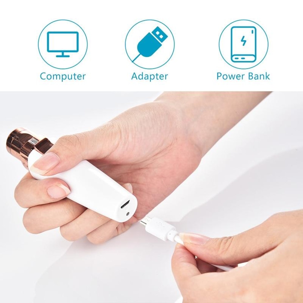 USB Rechargeable Electric Shaver And Eyebrow Trimmer Compact Waterproof Gentle For Sensitive Skin 4