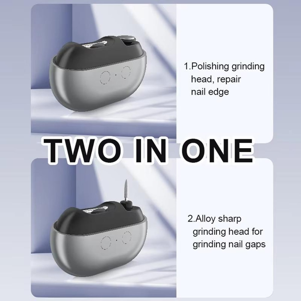 Electric Nail Clipper Automatic Nail Trimmer With Magnetic Cover Portable Nail Care Tool 2