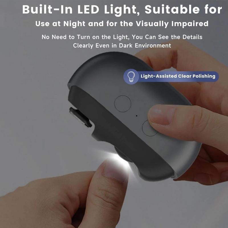 Electric Nail Clipper Automatic Nail Trimmer With Magnetic Cover Portable Nail Care Tool 4