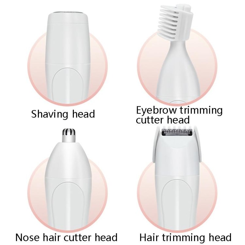 Electric Epilator For Women MultiFunction Waterproof Shaver With Eyebrow Nose Hair Trimmer 3