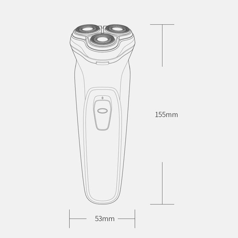 Waterproof Triple Rotary Electric Shaver For Men Rechargeable With Beard Trimmer 8