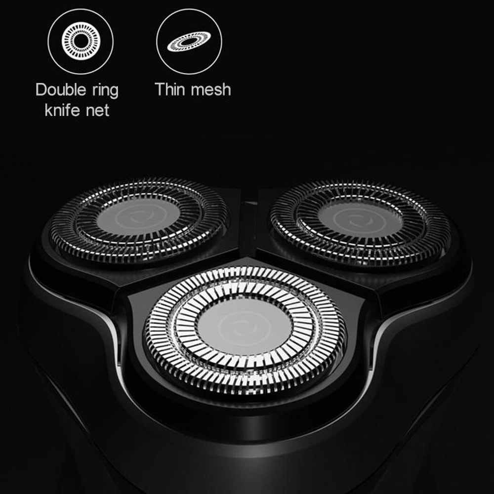 Waterproof Triple Rotary Electric Shaver For Men Rechargeable With Beard Trimmer 4
