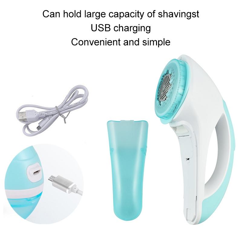 USB Charging Knife Head Fabric Shaver For Fur Balls Rose Red 3