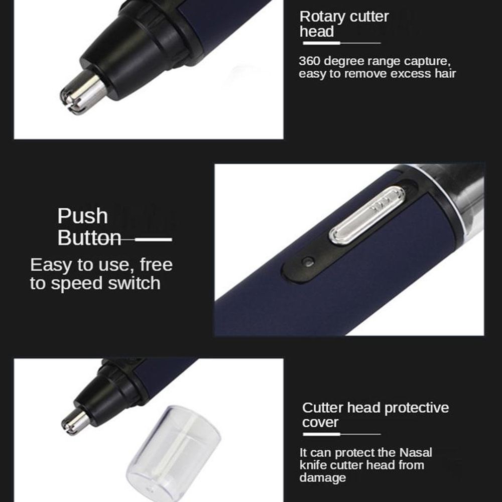 Electric Nose Hair Trimmer USB Rechargeable Eyebrow Nose Hair Shaver 5