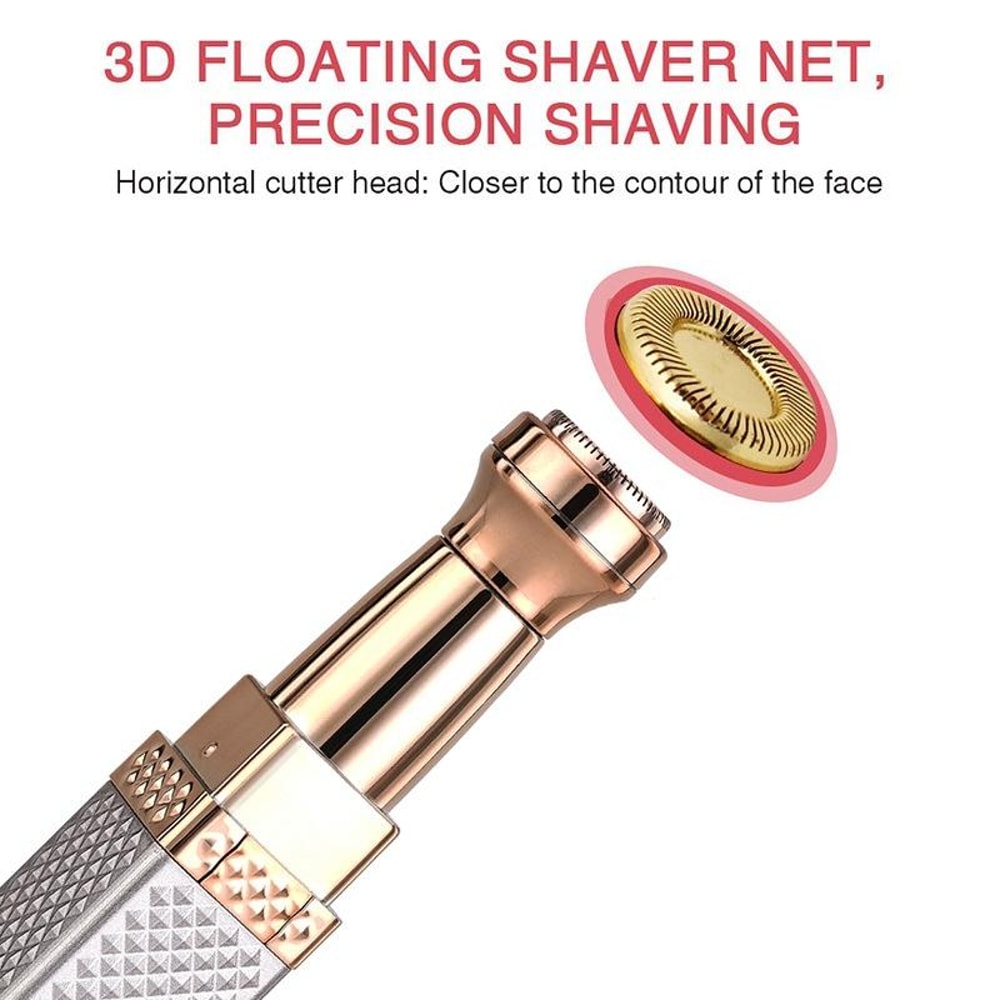 Two-In-One USB Rechargeable Lipstick Shaver & Eyebrow Trimmer