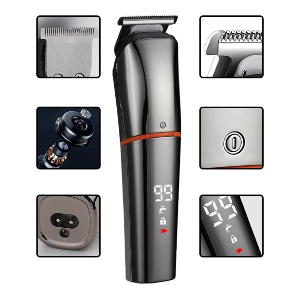 Multifunctional Hair Clipper And Electric Shaver USB Rechargeable Washable 1