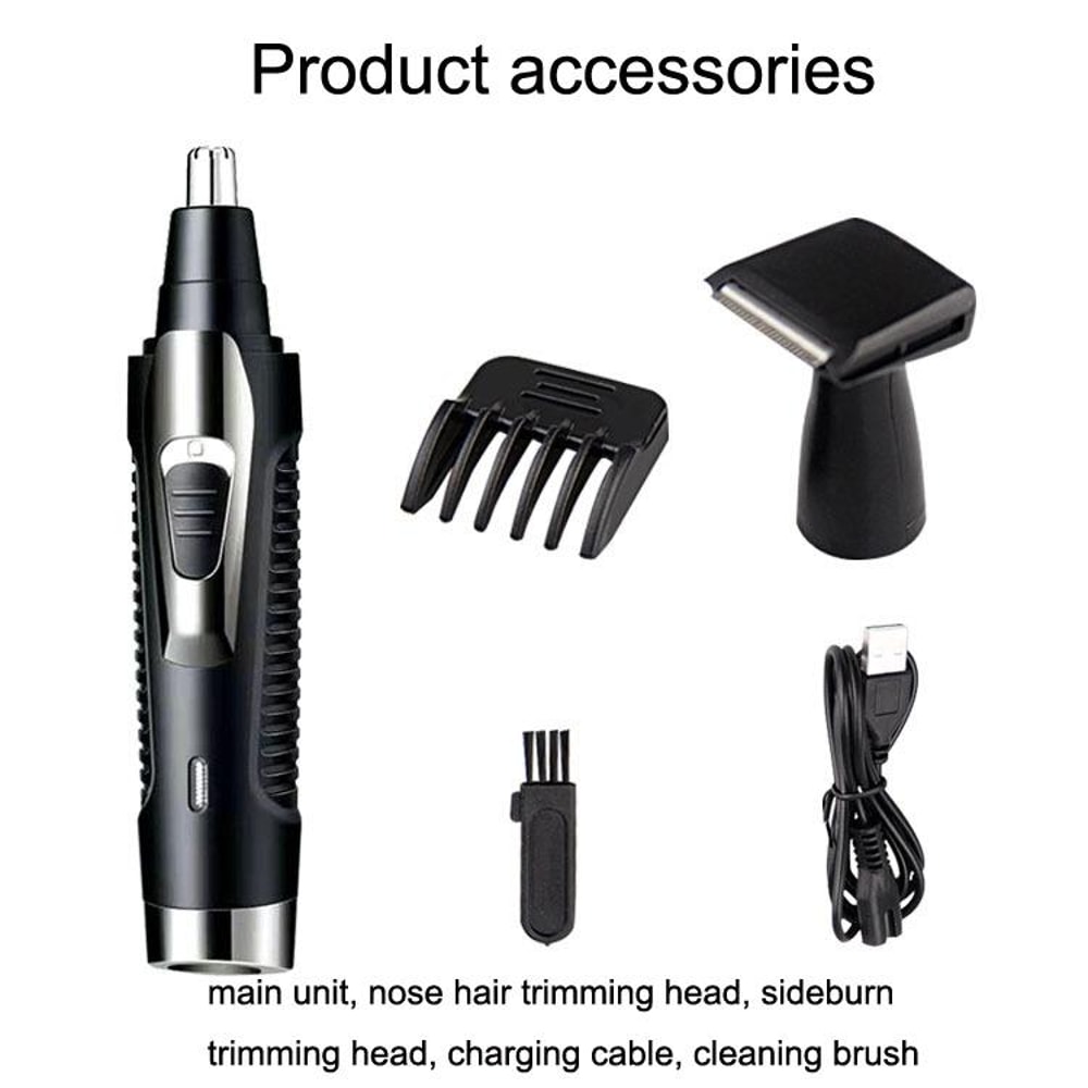 Multifunctional Electric Nose Hair Trimmer Set USB Rechargeable Compact Ergonomic Design 5