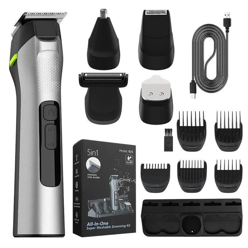 Multifunctional Electric Hair Clipper With LED Light Waterproof Trimmer Nose Trimmer 11