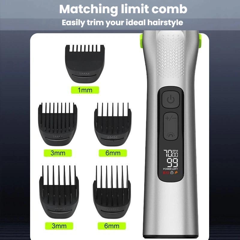 Multifunctional Electric Hair Clipper With LED Light Waterproof Trimmer Nose Trimmer 7
