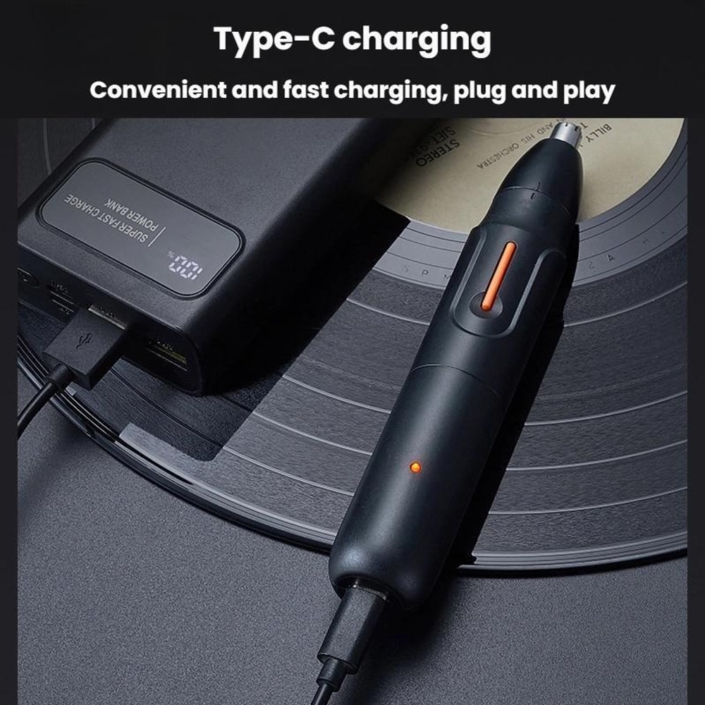 Rechargeable Electric Nose Hair Trimmer For Men TypeC Fast Charging Quiet Ergonomic Design 8