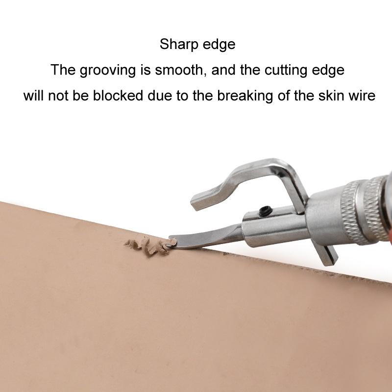 Leather Edge Trimmer and Groove Cutter Tool with Replaceable Blades