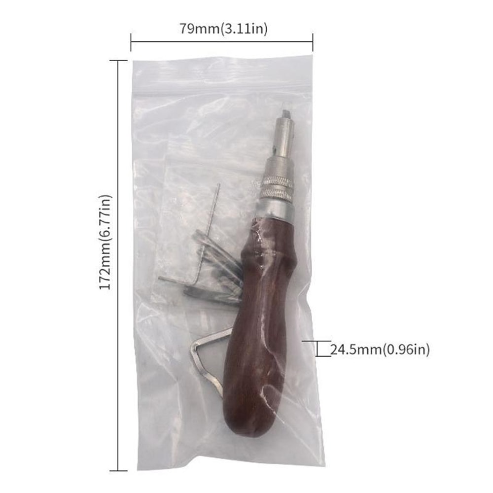 Leather Edge Trimmer and Groove Cutter Tool with Replaceable Blades