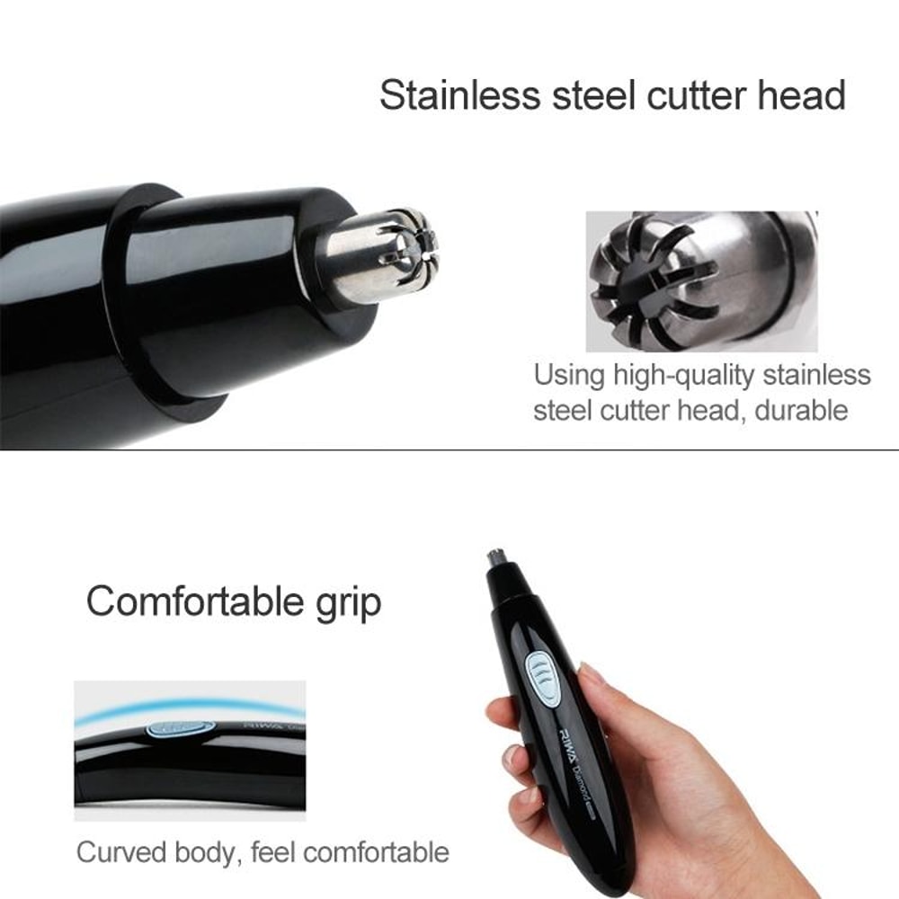 Waterproof Rechargeable Eyebrow and Nose Hair Trimmer for Men