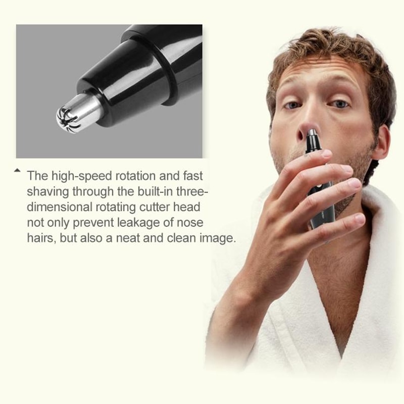 Waterproof Rechargeable Eyebrow and Nose Hair Trimmer for Men