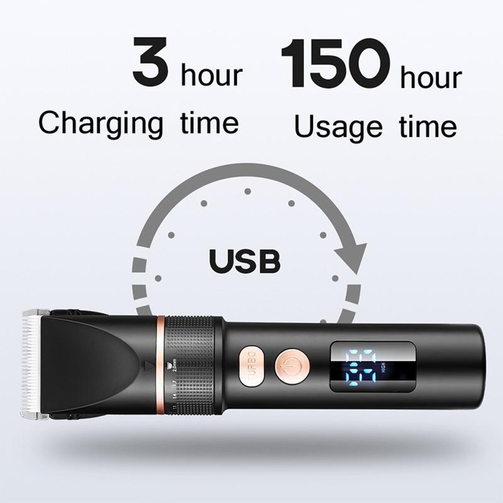 Men Electric Hair Trimmer With LCD Digital Display 5