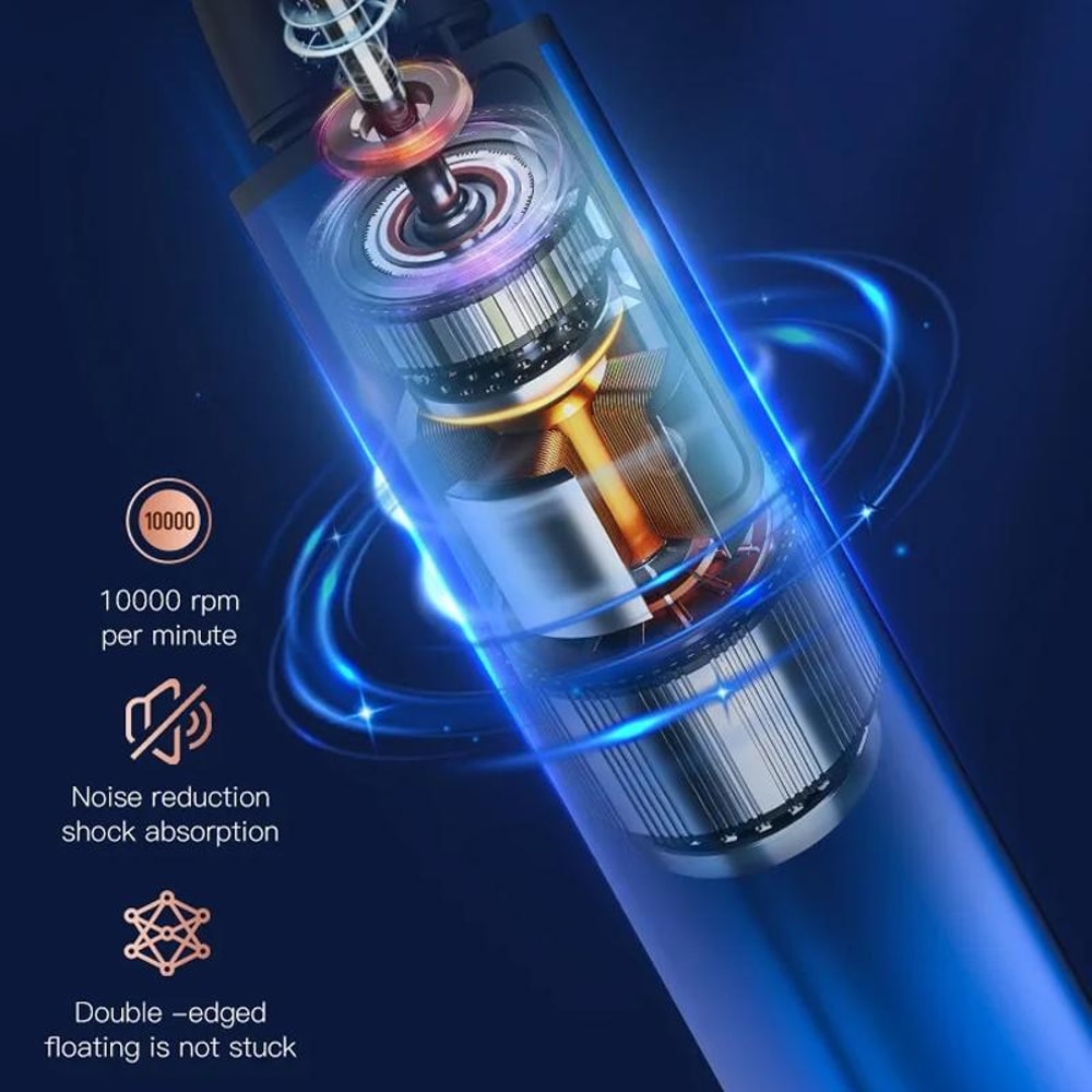 Electric Digital Display Nose Hair Trimmer Rechargeable Gear Adjustable Portable Shaver 3