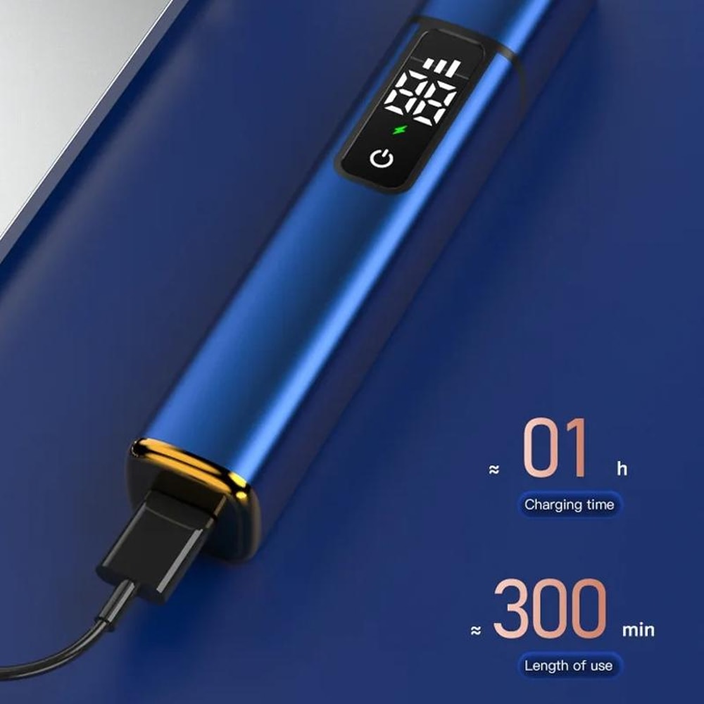 Electric Digital Display Nose Hair Trimmer Rechargeable Gear Adjustable Portable Shaver 7